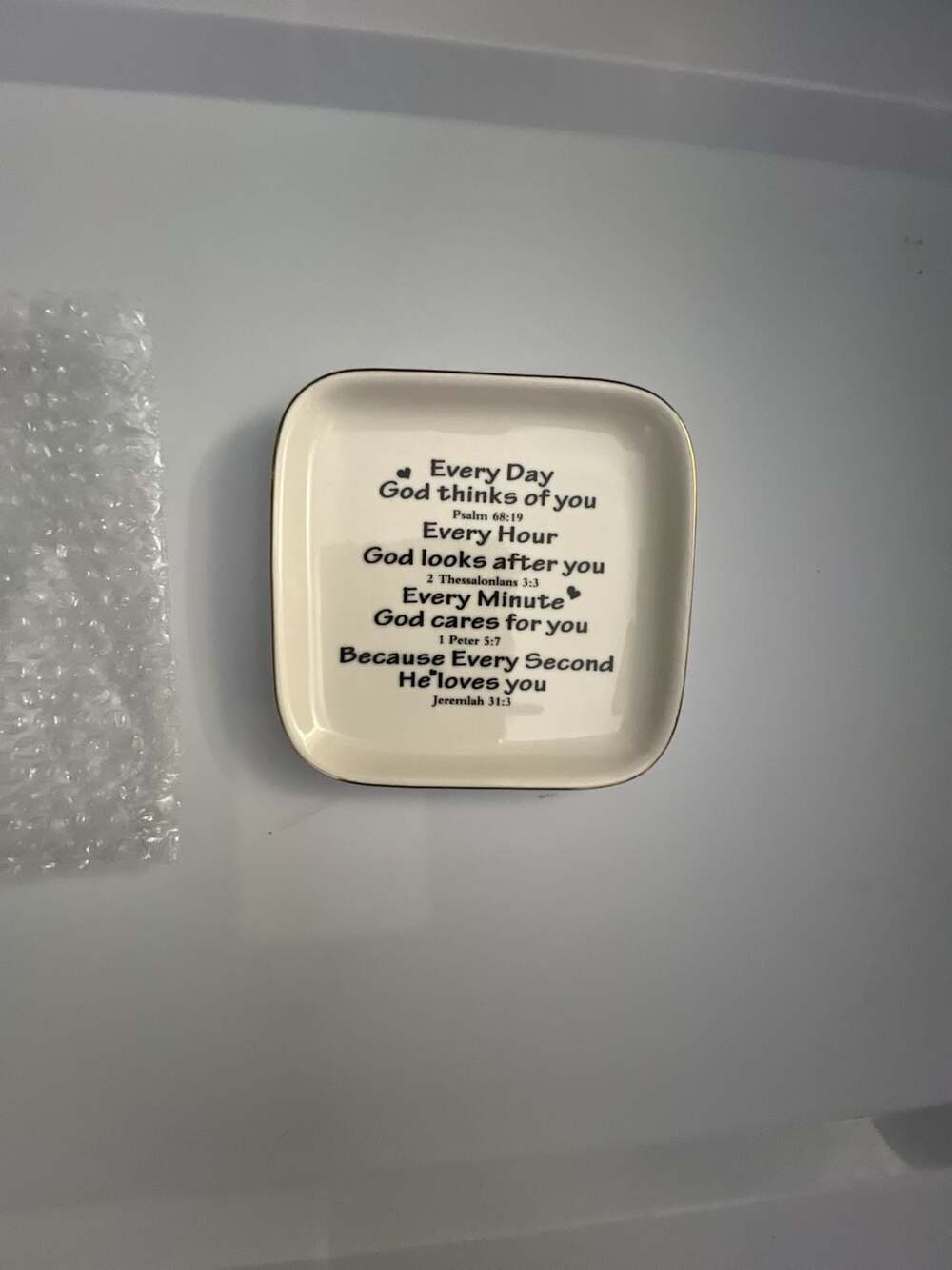 Spegiffu Christian Faith Jewelry Dish Ring Tray Religious Gift